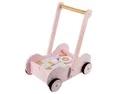 Produktbild: PLAYTIVE® Holz-Schiebewagen »Nordic« rosa inkl. 30 Holzbausteinen