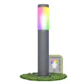 Produktbild: BOSEA-A dunkelgrau Edelstahl Wegeleuchte IP44 Smart LED E27 RGB Gartenstrahler