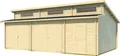 Produktbild: LASITA MAJA Garage Hawaii (Set, Für 2 Fahrzeuge geeignet), Garage + 2 Holztoren