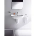 Produktbild: Duravit D-Code Waschtisch 231060000 60 x 46 cm, mit Überlauf, 1 Hahnloch, Weiß Hochglanz