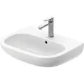 Produktbild: D-Code Waschtisch 460x600x175mm wandhäng., Weiß Hochglanz, Halbrund, 1 wp mittig, 1 hl mittig, mit ül - Duravit
