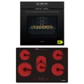 Produktbild: KB-ELEMENTS Autarkes Herdset 73L Einbaubackofen 60cm + 77cm Glaskeramikkochfeld