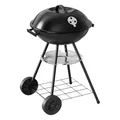 Produktbild: WOLTU Kugelgrill Holzkohlegrill mit Deckel, φ42 cm Grillfläche, Kohlegrill Grillwagen mit einstellbarer Luftzufuhr, BBQ Smoker Grill für Camping, Metall, Schwarz
