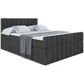 Produktbild: Altdecor Boxspringbett, Schwarz, Holzwerkstoff, Höhe ca. 20 cm, 120x200 cm, Schlafzimmer, Betten, Boxspringbetten