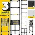 Produktbild: Craftfull Teleskopleiter | Aluleiter - Ausziehleiter - Anlegeleiter - Klappleiter - Stehleiter - Mehrzweckleiter - Leiter - Schiebeleiter (2.0 Meter)