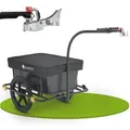 Produktbild: Fahrradanhänger 90 Liter - Lastenanhänger Mit Kupplung & Deichsel - Anhänger Für Fahrrad 40 Kg Zuladung - Transportanhänger Mit Plane - Juskys