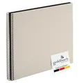 Produktbild: goldbuch 25 523 Spiralalbum Bella Vista, Foto Album 35 x 30 x 1,5 cm - Spirale ⌀ 2,8 cm, Fotoalbum, 40 schwarze Seiten, vorderes Cover aus Leinen, Fotobuch für Bilder und Fotos zum Einkleben, Sandgrau