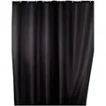 Produktbild: Duschvorhang Uni black - Anti-Schimmel/Anti-Bakteriell, Polyester,schwarz - Wenko