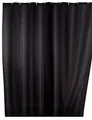 Produktbild: WENKO Anti-Schimmel Duschvorhang Schwarz, Textil-Vorhang mit Antischimmel Effekt fürs Badezimmer, waschbar, wasserabweisend, mit Ringen zur Befestigung an der Duschstange, 180 x 200 cm