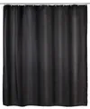 Produktbild: WENKO Dusch Vorhang Anti-Schimmel Badewannen inkl. Ringe 180x200 cm Uni Black