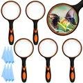 Produktbild: 6 Stück Lupe Kinder 10X Große Lupe Handleselupe 75mm für Senioren und Kinder ...