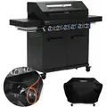 Produktbild: TAINO PLATINUM YAMARA DARK 6+2 Gasgrill Stahl 6 Brenner Sear-Burner Backburner