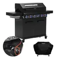 Produktbild: TAINO PLATINUM YAMARA DARK 6+2 Gasgrill Stahl 6 Brenner Sear-Burner Backburner