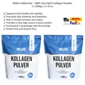 Produktbild: Millers Alpha Gel 100% Reines Rinderkollagen Pulver Reich an Protein 2x1000g