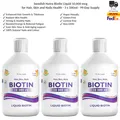Produktbild: Swedish Nutra Biotin Liquid Flüssigkeit für Haar, Haut & Nägel Gesundheit x3