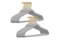 Produktbild: StickandShine Kleiderbügel 50 Stück Samt Kleiderbügel mit Gold Haken (50er Set) moderne Bügel