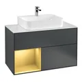 Produktbild: V&B Waschtischunterschrank Finion 100, Pl b m, Reg li gol m, md bl. m Lac