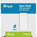 Produktbild: Europa – Profi-Pack: 4 Universalschalter (Aus-/Wechsel), Farbe: arktisweiß - 617613086 - Kopp