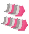 Produktbild: PUMA Sportsocken, 100 Denier (3 Stück) für Herren, 656 - Middle Grey Melange/Pink, 39-42