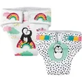 Produktbild: Puppen-Stoffwindeln Pinguin Pünktchen, 2 Stück, Gr. 35-45 cm