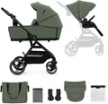 Produktbild: Kinderkraft YOXI 2-in-1 Kinderwagen bis 27 kg - Babywanne & Sportaufsatz - leicht - pannensichere Räder - TRAVEL SYSTEM - Grün