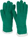 Produktbild: styleBREAKER Damen warme Winter Handschuhe mit Reiskorn Muster und Fleece, Thermo Strickhandschuhe, Fingerhandschuhe 09010040, Farbe:Grün