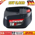 Produktbild: 3,8AH Li-ion 18V Akku Passt für Bosch 1600A005B0 PBA,PSB PSR18LI-2,PSM PST18 LI