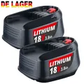 Produktbild: 2X Für Bosch Akkupack 18 Volt Lithium-Ionen PBA 18Volt, 3.8Ah W-B, Systemzubehör