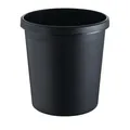 Produktbild: 6 Stk. Helit Papierkorb 18l H331xØ315mm m.Griffrand Ku.schwarz Papierkörbe