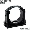 Produktbild: 40 mm PVC Klebe Fitting Rohr Schelle Halter Klemme Clip geschlossen