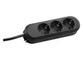 Produktbild: Bachmann 387.170 Tischsteckdose 3fach schwarz - nicht zu oeffnen