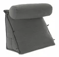 Produktbild: ELONEO Rückenkissen mit Nackenrolle für Bett & Sofa, 55x50x30cm, waschbarer Bezug
