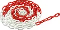 Produktbild: Meister Absperrkette 5 m x 6 mm - rot, weiß - UV-beständig und frostresistent - Für den dauerhaften Außeneinsatz - Aus Polyethylen, Gliederkette, Baustellensicherung, Absperrungskette, 4520050