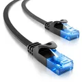 Produktbild: deleyCON 20m CAT6 flaches Patchkabel Flachkabel Netzwerkkabel LAN Kabel Schwarz