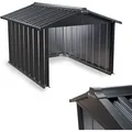 Produktbild: Juskys Mähroboter Garage mit Satteldach - Rasenmäher Dach Carport aus Metall - 98 x 89 x 63 cm - Sonnen- und Regenschutz für Rasenroboter - Anth...
