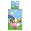 Produktbild: Herding Jugendbettwäsche Peppa Pig, Mehrfarbig, Textil, 135x200 cm, Oeko-Tex® Standard 100, Schlaftextilien, Bettwäsche, Kinderbettwäsche