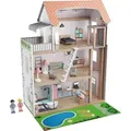 Produktbild: Playtive Holz-Puppenhaus Puppenstube Spielhaus Holzpuppenhaus 39-tlg 3 Etagen
