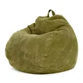 Produktbild: Green Bean® Indoor Sitzsack 90x110cm EPS-Perlen Füllung & Cordstoff Kuschelig Weich Waschbar - Drinnen Bodenkissen Liegekissen Sitzkissen Sitzhocker Relax-Sessel Kinder Erwachsene Stoff Grün