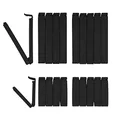 Produktbild: BUNEO Black Edition Tütenclips (20 Stück) | 20 Verschlussclips: 10 x schwarz (11 cm) + 10 x schwarz (6 cm)