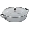Produktbild: Staub Braisers Bräter mit Chistera Drop-Structure 28 cm, rund, Graphit-Grau, Gusseisen