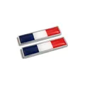 Produktbild: PTDecals 2 Stück Frankreich Flagge Metall Auto Schilder Aufkleber 3D Emblem National FR Tricolor Flagge Abzeichen Grafik Aufkleber für Universal Auto Motorrad Fender Röcke Stamm Seiten, 58mm * 14mm