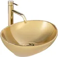 Produktbild: Rea Aufsatzwaschbecken Sofia Oval Gold