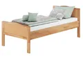 Produktbild: ERST-HOLZ Massivholzbett Extra Hohes Seniorenbett 100 x 200 cm Einzelbett Buche Massiv, Buche farblos lackiert