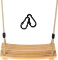 Produktbild: Holz Schaukelsitz für Kinder und Erwachsene, Holz-Schaukel Outdoor, bis 100kg