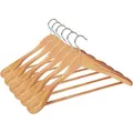 Produktbild: Songmics Kleiderbügel CRSH06NL, aus Massivholz, Anzugbügel, natur, 44,5cm breit, 6 Stück