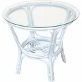 Produktbild: Esstisch HOME AFFAIRE, weiß, B:70cm H:57cm T:70cm, Tische, Esstisch, gemütliche Rattanmöbel ideal für Wohnraum oder Wintergarten