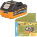Produktbild: Procraft 20/4 Turbo Akku 20 V 4,0 Ah / 4000 mAh Li-ion mit Ladestandsanzeige