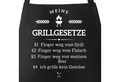 Produktbild: MoonWorks Grillschürze Grill-Schürze für Männer mit Spruch Grillgesetze Baumwoll-Schürze Küchenschürze Moonworks®, mit kreativem Aufdruck