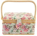Produktbild: ORION Nähkoffer Holz/Polyester 24x18 cm FLOWER