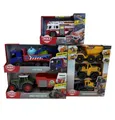 Produktbild: Dickie Toys Fahrzeuge Trecker Baumaschinen LKW Feuerwehrauto Fahrzeug Set Neu